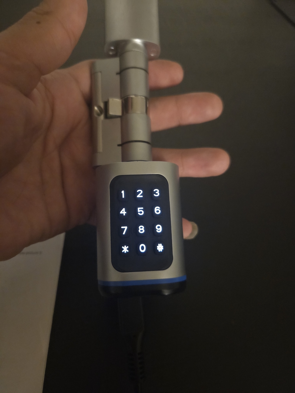 Keyless Cylinder Smart Lock - Silver - Picture 7 of 8